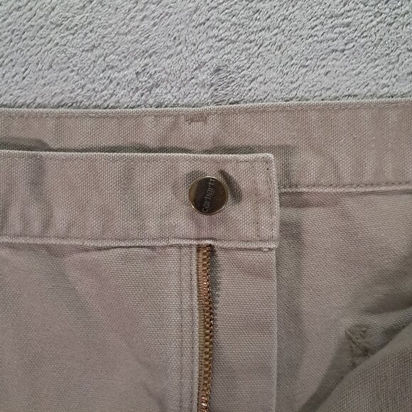Carhartt Carpenter Pant Men 36x29, Tag 36x30 Dungaree Fit Canvas Beige B11 DES - Picture 5 of 15